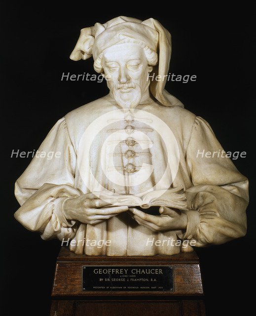 Bust of Geoffrey Chaucer, medieval English poet, 1902-1903. Artist: George Frampton
