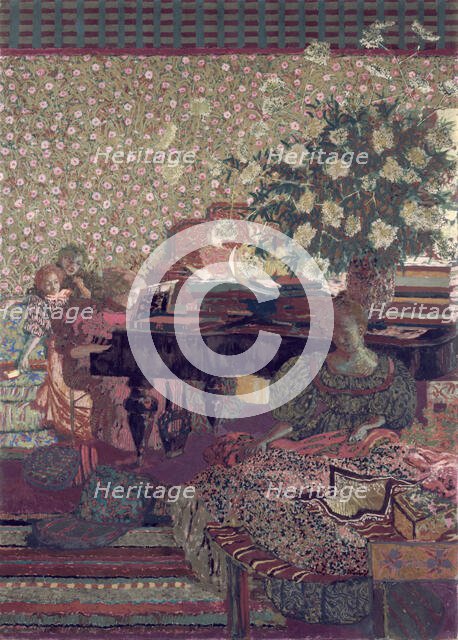 Figures in an interior. Music, 1896. Creator: Edouard Vuillard.
