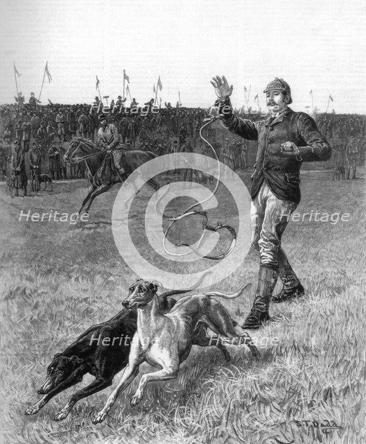 'Coursing: Slipping the Greyhounds', 1887. Artist: Unknown