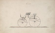 Design for 4 seat Phaeton, no top, no. 500, 1850-70. Creator: Brewster & Co.