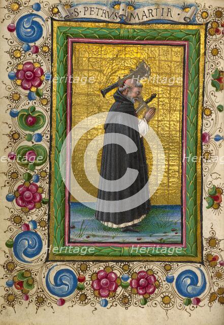 Saint Peter Martyr; Gualenghi-d'Este Hours, about 1469. Creator: Taddeo Crivelli.
