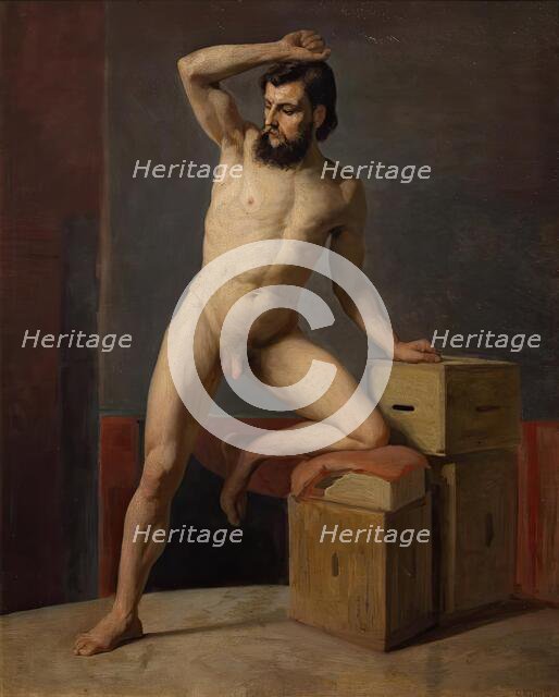 Male nude, 1883. Creator: Gustav Klimt.