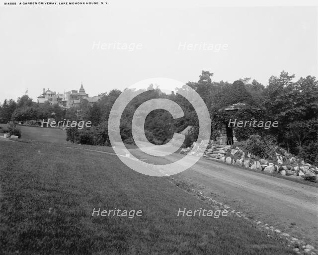 A Garden driveway, Lake Mohonk House, N.Y., between 1890 and 1906. Creator: Unknown.