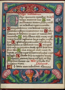 Decorated Text Page; Book of Hours, early 16th century. Creator: Unknown.