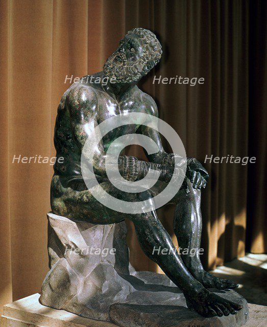 Greek statue, the boxer of Apollonius, 1st century BC. Artist: Unknown