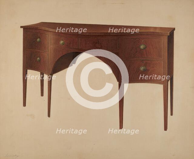 Sideboard, 1940. Creator: Isidore Sovensky.