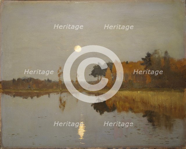Twilight. Moon, 1899. Artist: Levitan, Isaak Ilyich (1860-1900)