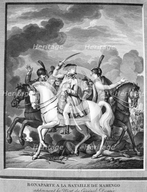 'Bonaparte at the Battle of Marengo', 14 June, 1800. Artist: Anon
