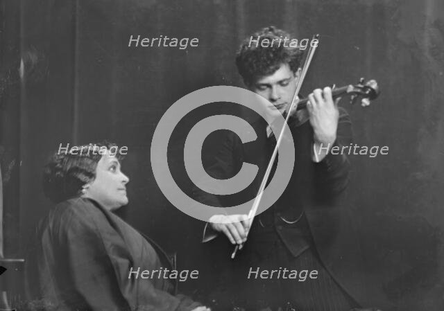 Mr. Tosha [sic] Seidel and an unidentified woman, portrait photograph, 1918 May 13. Creator: Arnold Genthe.