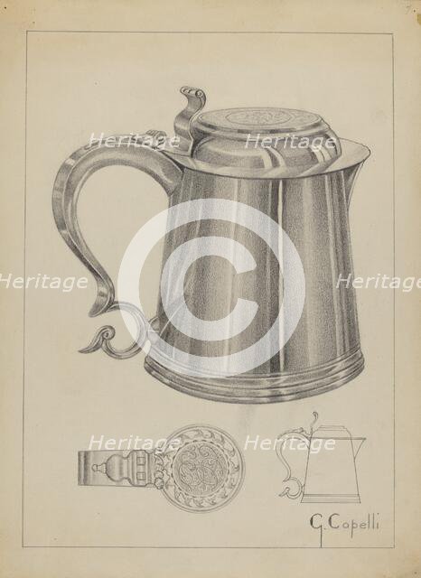 Silver Tankard, c. 1936. Creator: Giacinto Capelli.
