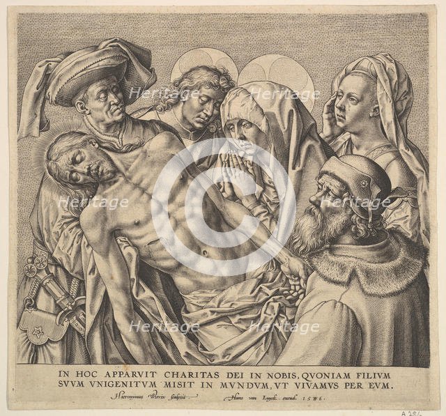 Bearing the Body of Christ, 1586. Creator: Hieronymous Wierix.