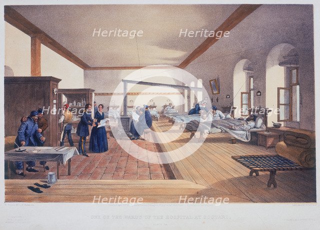 Hospital ward, Scutari, Turkey, 1856. Artist: E Walker