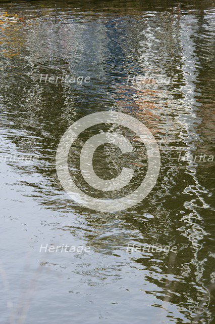 Watery reflections, High Orchard Bridge, Gloucester South ring road, Gloucestershire, c2009. Artist: Derek Kendall.