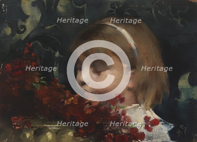 Head of a Girl, 1882. Creator: Helene Schjerfbeck.