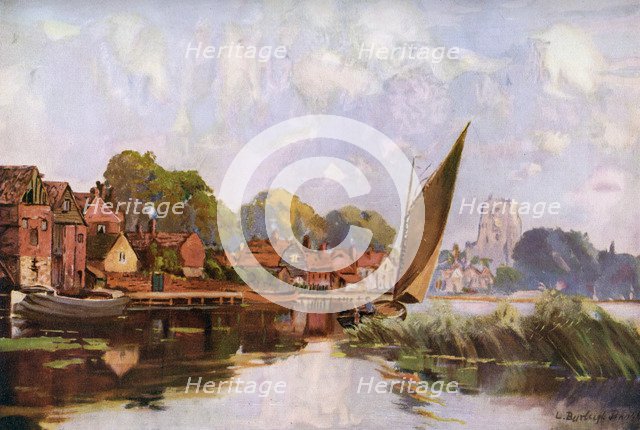 'On the River at Beccles', Suffolk, 1924-1926.Artist: Louis Burleigh Bruhl