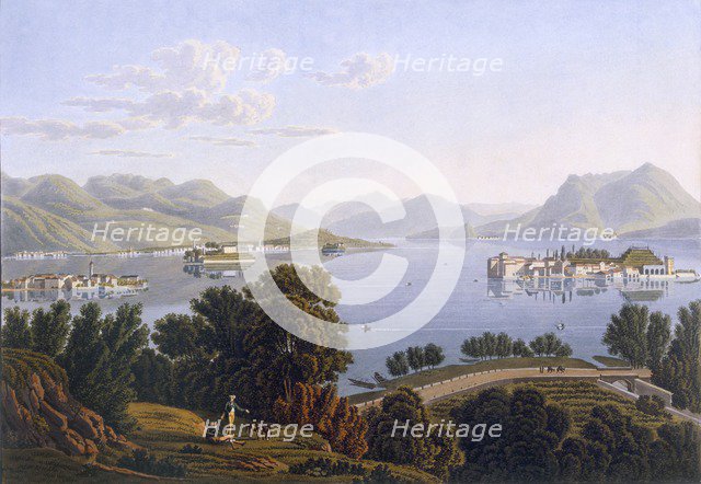 View of Lake Maggiore and the Borromean Islands, 1819. Creator: Swiss School (19th Century).