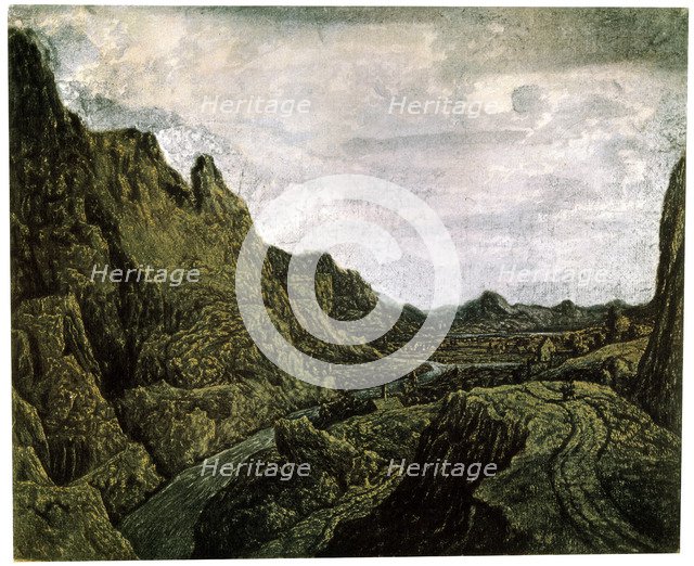 'Rocky Valley with a Road', 17th century.  Artist: Hercules Seghers