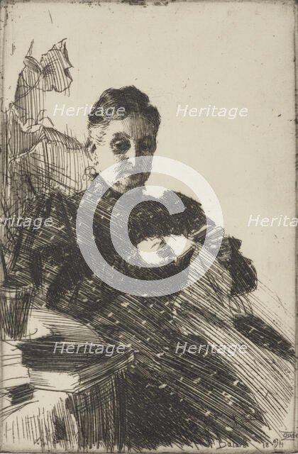 Mrs Lamm, 1894. Creator: Anders Leonard Zorn.