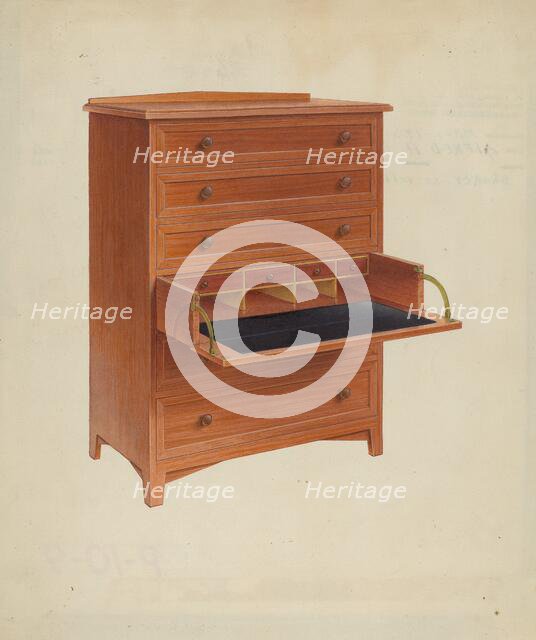 Shaker Secretary, c. 1938. Creator: Alfred H. Smith.