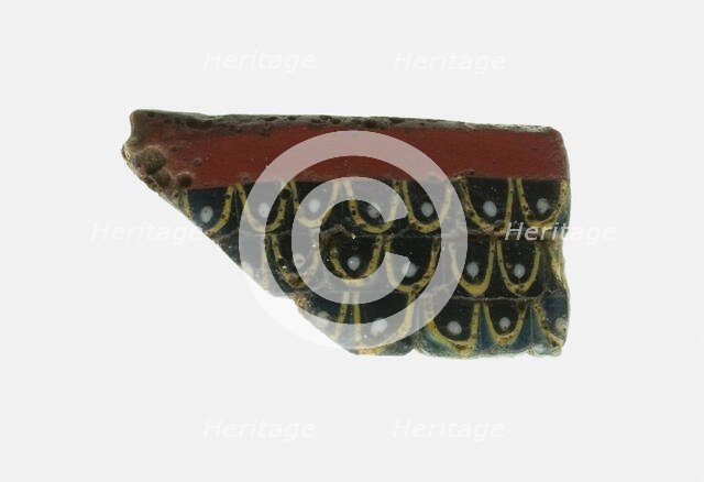 Fragment of an Inlay Depicting a Feather Pattern, 1st century BCE-1st century CE. Creator: Unknown.