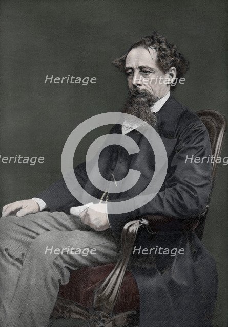 Charles Dickens, 19th century English author, (1910). Artist: Unknown