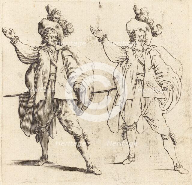Officer with Large Plume, Front View, 1617 and 1621. Creator: Jacques Callot.