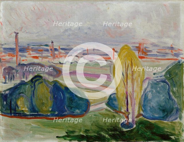 View of the Chemnitz Valley, 1905. Creator: Munch, Edvard (1863-1944).