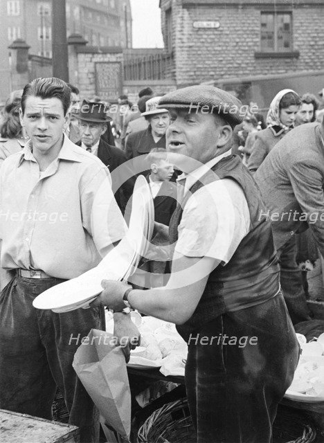 Bric-a-brac stall, Sneinton Market, Nottingham, Nottinghamshire, c1950(?). Artist: Edgar Lloyd