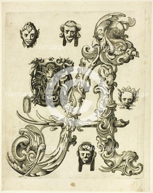 Letter A, 1630. Creator: Pierre Aubry.