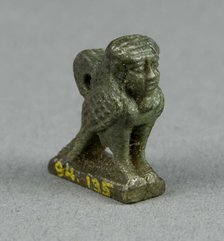 Amulet of a Human-headed Ba Bird, Egypt, Third Intermediate Period-Ptolemaic Period... Creator: Unknown.