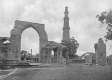 'Delhi. - General View of Kutub Mosque and Ruins - ', c1910. Creator: Unknown.