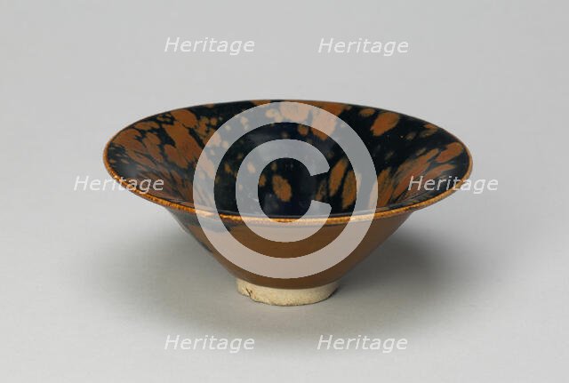 Bowl with Flared Rim and 'Partridge-feather' Mottles, late 11th/12th cent. Creator: Unknown.