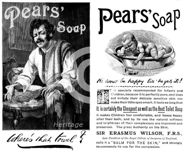 Advertisement for Pears' Soap, 1895. Creator: Unknown.