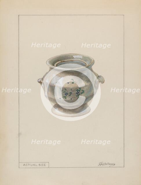 Small Sugar Bowl, c. 1936. Creator: Thomas Holloway.