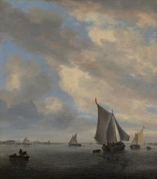 View of Sailing Boats on a Lake. Creator: Salomon Ruysdael.