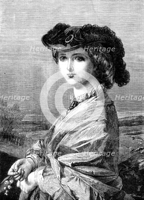 The Winter Exhibition, Pall-Mall: "Morning", by Dicksee, 1862. Creator: W Thomas.