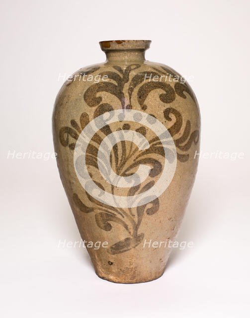 Vase with Stylized Floral Scrolls, Korea, Goryeo dynasty (918-1392). Creator: Unknown.