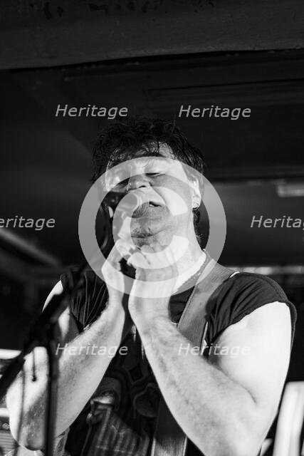 Mark Burgess, The Chameleons live at the Boileroom, Guildford, Surrey, July 2023. Creator: Annapaola Marchesani.