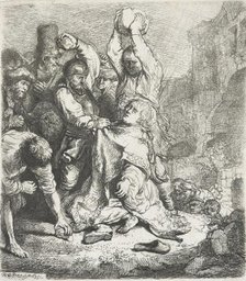 The stoning of St Stephen, 1635, Netherlands. Creator: Rembrandt Harmensz van Rijn.