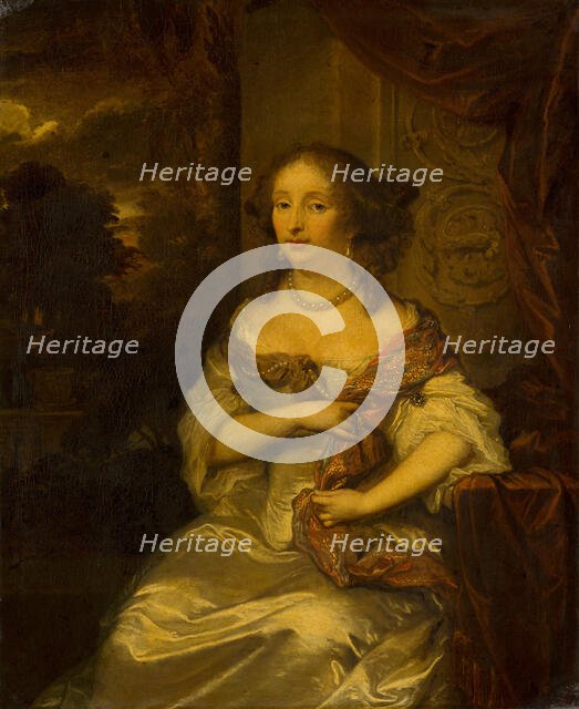 Portrait of Elisabeth van Bebber (1643-1704). Creator: Gaspar Netscher.