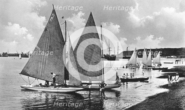 Yachting in the bay, Durban, South Africa. Artist: Unknown