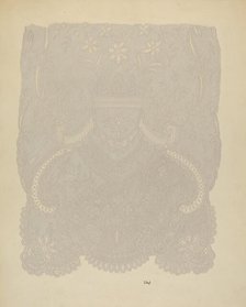 Lace Wedding Veil (Section of), c. 1938. Creator: Joseph L. Boyd.