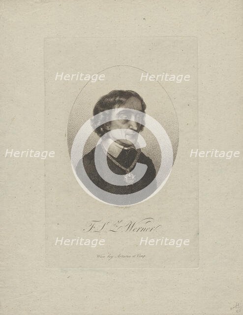 Portrait of the poet Friedrich Ludwig Zacharias Werner (1768-1823). Creator: Ender, Johann Nepomuk (1793-1854).