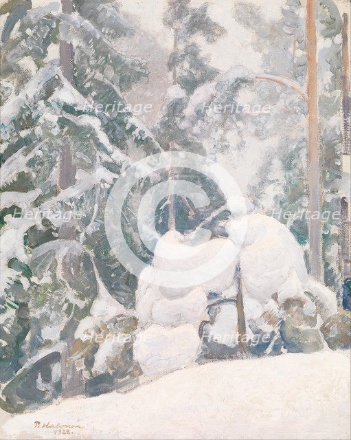 Winter landscape, 1922. Artist: Halonen, Pekka (1865-1933)