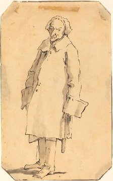 A Standing Man Wearing a Great Coat and Boots. Creator: Giovanni Battista Tiepolo.