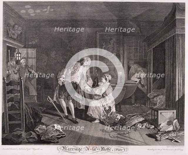 'Marriage a la mode, Plate V', 1745. Artist: Simon François Ravenet