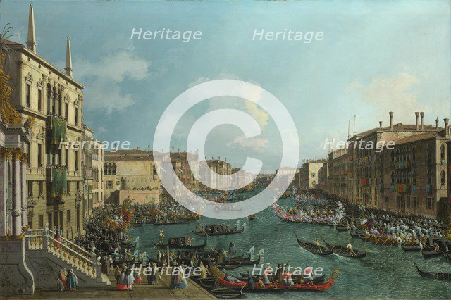 A Regatta on the Grand Canal, c. 1740. Artist: Canaletto (1697-1768)