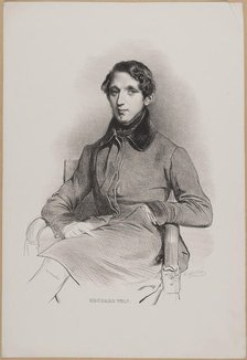 Portrait of the composer Edouard Wolff (1816-1880), 1836. Creator: Devéria, Achille (1800-1857).