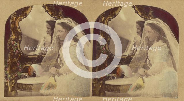 Veiled Bride, about 1865. Creator: London Stereoscopic & Photographic Co.