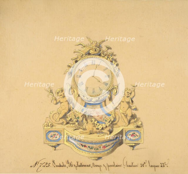 Design for a Clock: Summer and Autumn, 19th century. Creator: Anon.